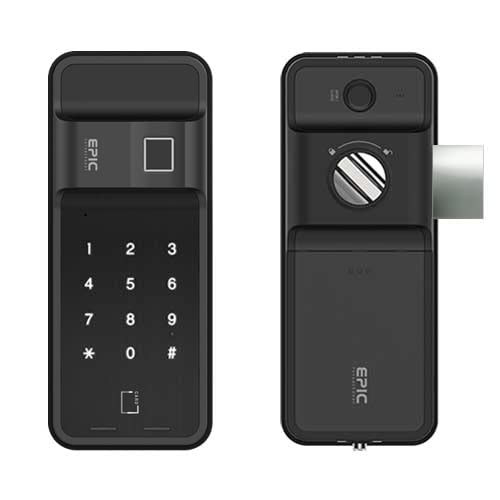 EPIC ES-F500D スマートドアロック - フロントおよびリアコンポーネント