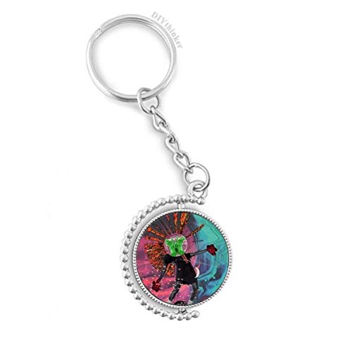 Ne perdez plus vos clés avec ce porte-keyholder rotatif clé anneau multicolore et compact