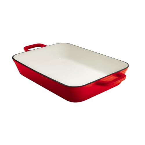 GRAND FEU Emaillierter Gusseisen-Bräter zum Backen, Schmoren und Braten - Stilvolle...
