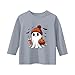 Kids Girls Halloween Shirts Youth Pumpkin Graphic Thanksgiving Party Tees Tops Teen Ghost Coffee (Grey, 8-9 Years)