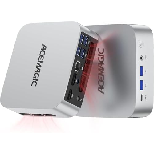 ACEMAGIC Mini PC Windows 11 Pro,Intel Core i5-12600H (up to 4.5GHz), 16GB DDR4 RAM,512GB PCIe3.0 SSD, Intel Iris Xe Graphics, 4K Triple Screen, WiFi 6, BT 5.2, for Office/Home/Light Gaming/S
