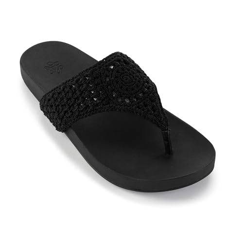 Image of The Sak Everly Slide Sandal - Women's Flat Fashion Slides with Soft Cushion Sole - Beach Slip On Sandals For Everyday