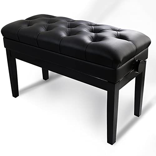 TEmkin Banc de Piano réglable en Hauteur, Double Tabouret de Piano Noir, Banc de Clavier, Tabouret de vanité avec Compartiment de Rangement et Coussin rembourré, Assemblage Facile - Les Beatles, Paul McCartney, John Lennon, RIngo Starr, George Harrison TEmkin Banc de Piano réglable en Hauteur, Double Tabouret de Piano Noir, Banc de Clavier, Tabouret de vanité avec Compartiment de Rangement et Coussin rembourré, Assemblage Facile – Image 5