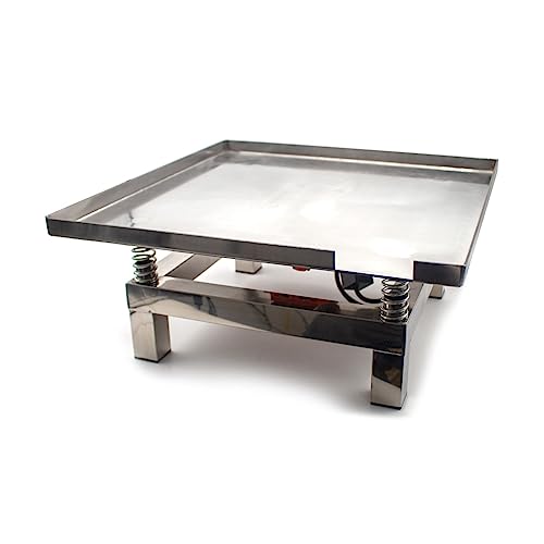 Mesa Vibradora para Hormigón de Acero Inoxidable, Plataforma Vibratoria Mini de 50x50 cm, Banco de Pruebas para Bloques, Ideal para Construcción miniatura 1