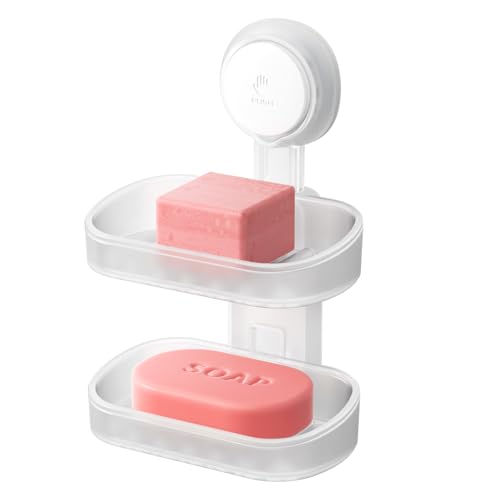 Image of TAILI Soap Holder, Soap Dish for Shower Suction Cup, Bar Soap Holder, Clear