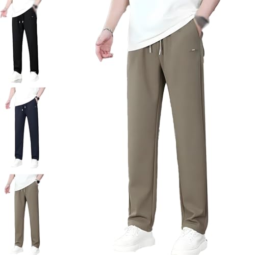 Aerostrides Pull on Waffle Stretch Casual Pants Ultra Soft Breathable Stretch Loose Fit Work Travel for Men