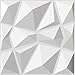 Art3d Decorative 3D Wall Panels in Diamond Design, 12"x12" Matt White (33 Pack)