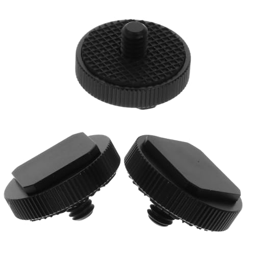 TOYZFRIENDY Adaptateur De Fixation 1/4 Pouce pour Support Flash Griffe Froide Appareil Photo Reflex, Lot De 3 Pièces en Alliage D'aluminium Antidérapant pour Usage Photo Professionnel