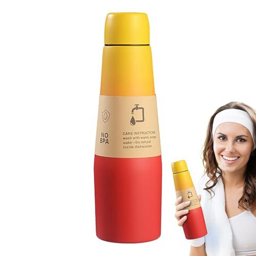 Botella De Agua Para Gimnasio | Termo Metálico Para Deporte | Acero Inoxidable Capacidad Grande Antifugas Para Hombre Mujer Deporte Senderismo Viaje