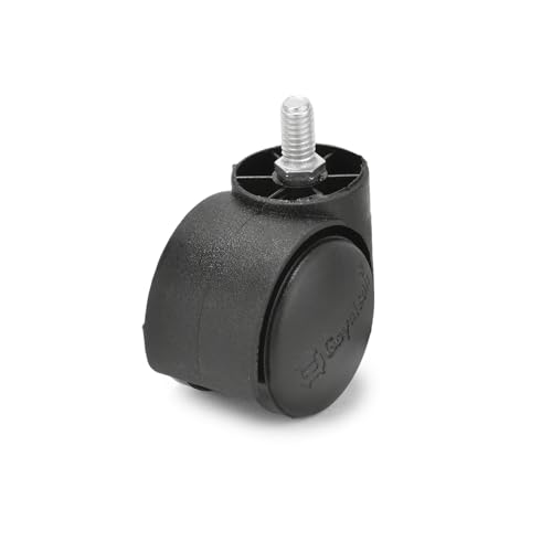 Image of Office revolving Chair Caster Study Computer Gaming Chair Wheels Caster Accessories Parts, Wheels Set of 5 pc, Heavy Duty fit to Every Chair Base (Black Wheel Thread With Key)