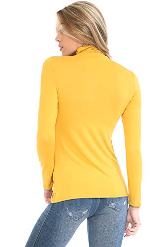 Image of Women's Lightweight Long Sleeve Turtleneck Top Pullover Sweater (S-3XL)