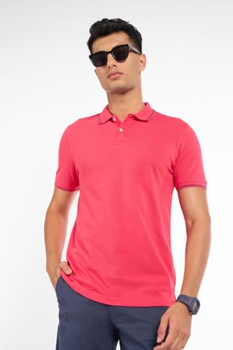 Image of Peregrine by Pantaloons Men's Solid Slim Fit Polo Shirt