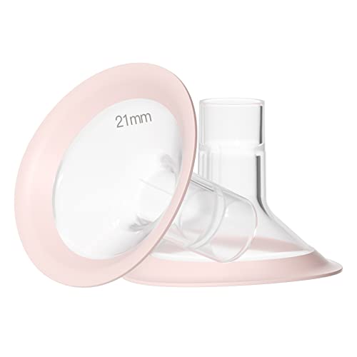 Image of NCVI Replacement Flanges 21mm Compatible with 8780/8782/8100/8102/8122/8116/8128/8129, Breast Pump Accessories, BPA Free, 2 PCS (21mm Flange)