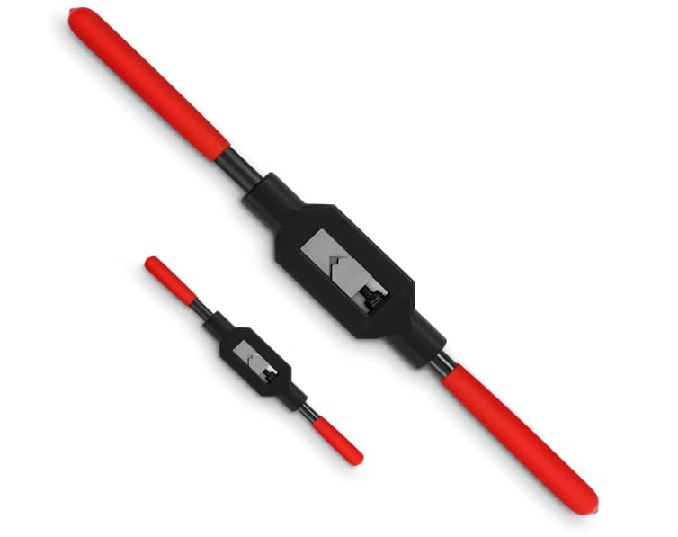 ZY391 2-Pcs Adjustable Tap Wrench Handle Tool, Reamer Wrench Metric M1-M8 (1/16"-1/4") and M5-M20 (1/4"-3/4") Combo