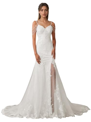 Off Shoulder Tulle Wedding Dresses for Bride 2025 Mermaid Laces