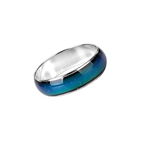 Gcroet Emotion Feeling Magic Ring Mood Ring Color Changeable Alloy Ring Color Changing Finger Matching Rings Jewelry for Men Women Cover