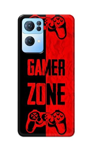 Image of Printed Hard Back Cover Case for Oppo Reno7 Pro 5G | Oppo Reno 7 Pro 5G Back Cover (Gamer Zone) -1111