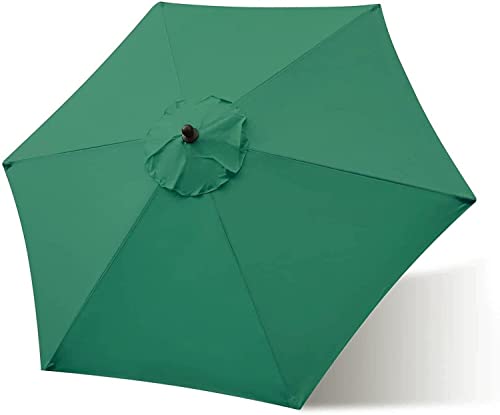 9ft | 10ft | 6 Ribs | 8 Ribs Umbrella Canopy Replacement Umbrella Cloth (Umbrella Frame, Not Included), Replacement Top Canopy For Umbrella, Cover For Garden Patio Pool Table Parasol (Color : Dark Gr