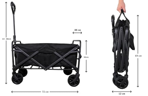 Carrinho Desmontável para Transporte 4 Rodas Suporta 80 Kg - Desmontável