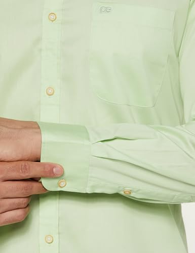Image of Peter England Men's Slim Fit Full Sleeve Casual Shirt in Twill Weave Cotton