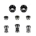 8pcs Collet Chuck Adapter Set in 6mm, 6.35mm, 8mm Sizes, Carbon Steel Split Bushing Converters for Engraving and Trimming Machine For Electric Wood Router Milling Cutter(6PCS)