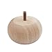 Btibpse 2 Inch Solid Oak Wood Bun Feet, Set of 4 - Unfinished Round Furniture Legs for Sofa, Couch, Chair, Ottoman & Cabinet | Includes Screws, Mounting Plates & Rubber Pads