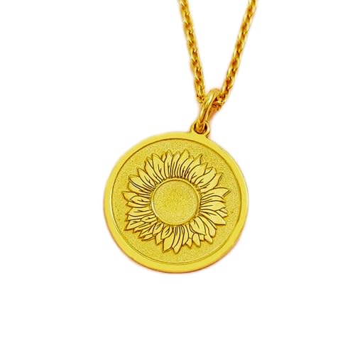 Collier tournesol gravé LKBEADS pour illuminer vos tenues bohèmes chic