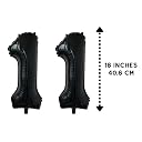 Party Port Black Number 11 Foil Balloon for Birthday, Milestone & Anniversary Celebrations (16 Inches, Pack of 1) gallery image