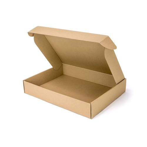 Multipack 20 cajas 40 x 30 x 7 cm, 400 x 300 x 70 mm cajas de envío cajas plegables caja postales cartón craft