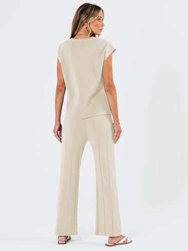 LILLUSORY 2 Piece Sets for Women Summer Vacation 2025 Lounge Outfits Matching Two Pcs Spring Knit Tracksuits Sweat Suits4