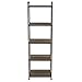 Household Essentials 5 Tier Storage Tower Metal, Grey Shelf – Black Frame, Ashwood