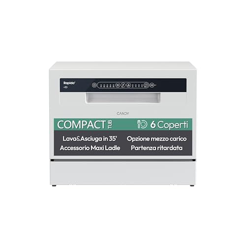 Candy Rapido' CP 6E51LW Lavastoviglie Compatta da tavolo,...