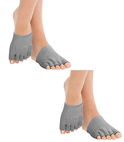 MojaSportsGel-Lined Open Toe Compression Moisturizing Socks (2 Pair) Dry Cracked Skin.
