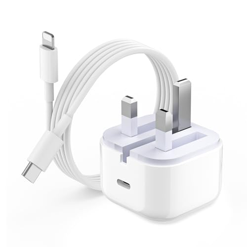 Newding 20W Fast Charger Compatible with iPhone USB C UK Plug Cable iphone