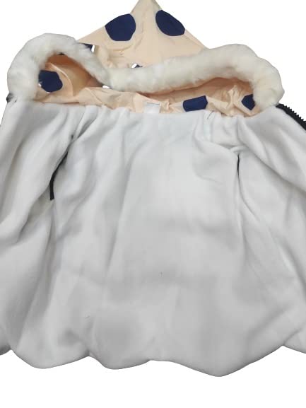 Dazzle Girl Winter Jackets/Over Coats/winterwear for Girls with Fancy Fur Cap (6-12 Months, Rama) 2