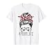 Mom Life Soccer Mom Mothers Day Messy Bun Women Funny T-Shirt