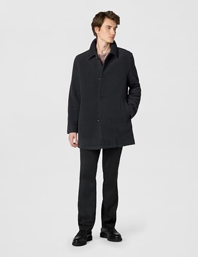 Image of Cole Haan Men's Button-Up Wool Plush Car Coat