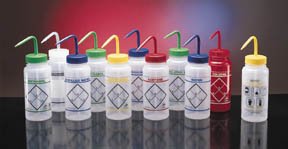 Labeled Wash Bottles, Universal - 500mL (6 per Pack)