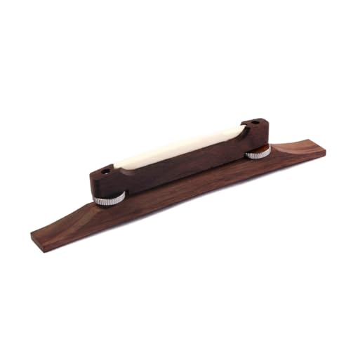 BESPORTBLE Archtop Guitar Rosewood Bridge with Bone Saddle for Semi Hollow Body Lightweight Durable Polished Finish for Enhanced Performance and Easy Installation