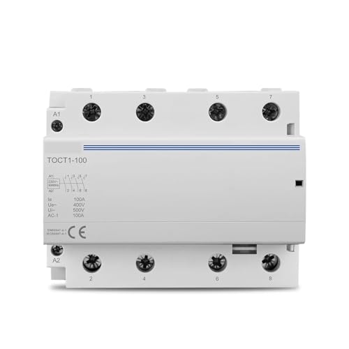 Contactor modular de CA de 4 polos para control de iluminación industrial de 100A