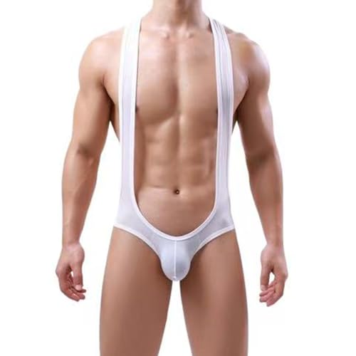 Men's bodysuits underwear sexy ice silk shapewear triangle pants