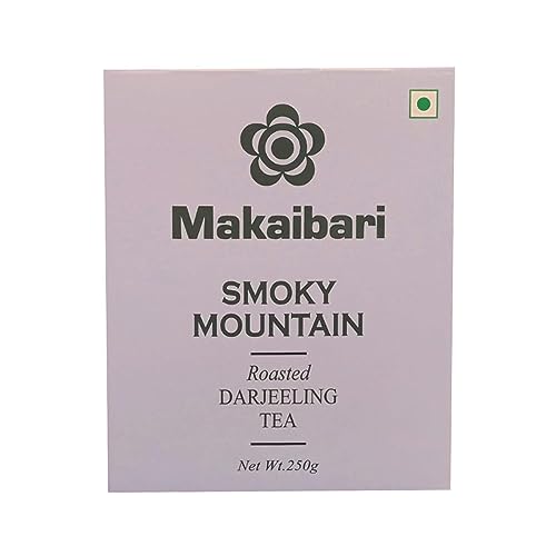 Image of Makaibari Smoky Mountain, Roasted Darjeeling Loose-Leaf Black Tea, 250 Grams Whole Leaf Tea (Pack of 2) | 100% Darjeeling Long Leaf Tea | Darjeeling Roasted Black Tea