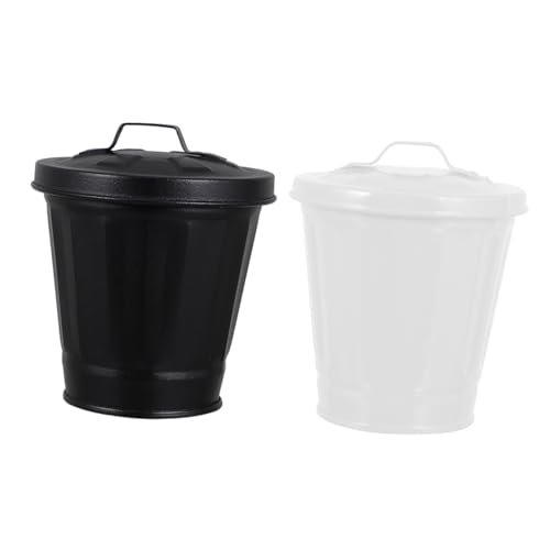 Conjunto de 2 Mini Canastas de Basura de Escritorio