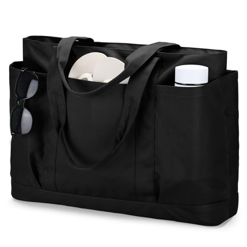 Image of VASCHY Extra Large Beach Bag, Oversized Utility Travel Tote Bag with Zipper Waterproof Sand-proof Pool Bag with Wet Bag