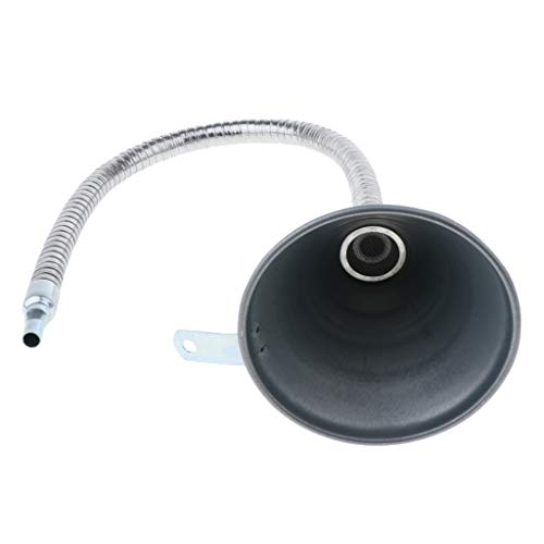 Jojomis Embudo de combustible de boca ancha de 5.5 pulgadas para vehículos automotrices, manguera de tubo flexible larga de 24.8 pulgadas, extensión para agua, gasolina, aceite refrigerante