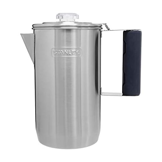 Stanley 10-01876-010 The Cool-Grip Camp Percolator Stainless Steel 1.1QT / 1.0L