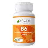 EZ Melts Vitamin B6 Supplement to Support Cardiovascular & Nervous System Health - Dissolvable Vegan