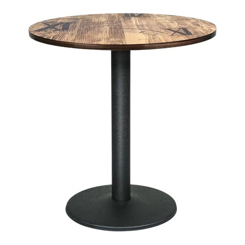 OHMG Table à manger carrée à pieds monobloc style européen convient pour 4 personnes en fer et planches de bois, table de cuisine, table à manger, table...