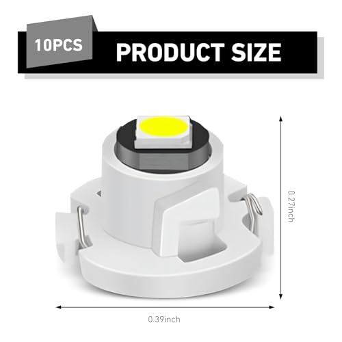 10 Bombillas LED T4.2 para tablero, 3030 Chip blanco miniatura 2
