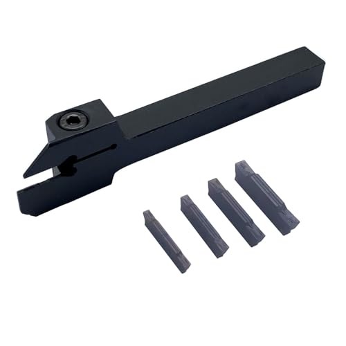 13-teiliger Drehmaschinen-Stechwerkzeughalter, Stech-Abstechwerkzeughalter MGEHR1212-2 mit 11-teiligen MGMN200-G Wendeschneidplatten aus Hartmetall zum Stechdrehen(MGEHR1212-2+MGMN200)